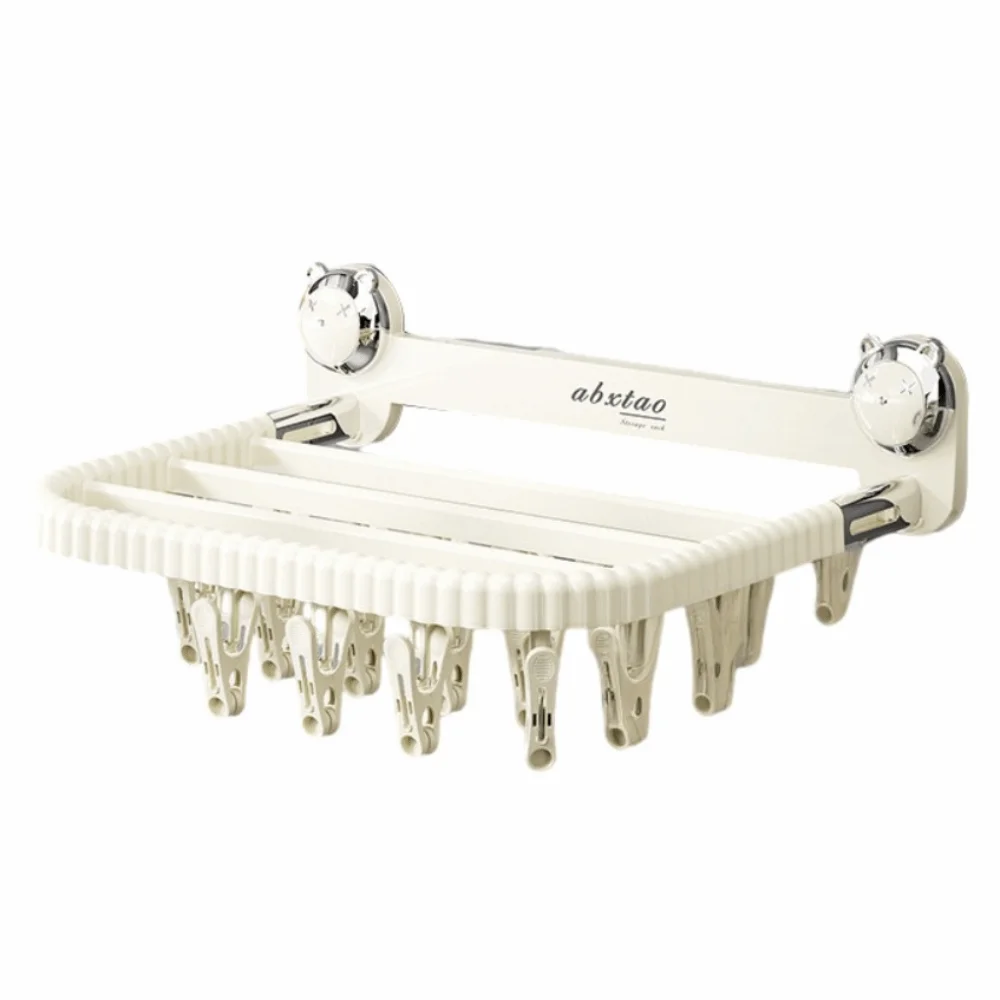 

Складная сушилка для белья на присоске белая/серая