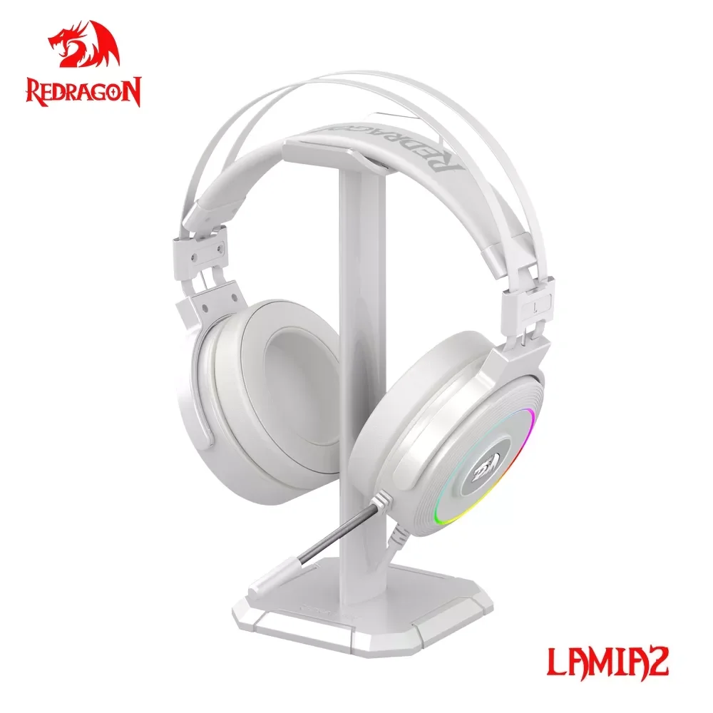 

Игровые наушники Redragon Lamia H320 RGB с подсветкой, компьютерная гарнитура с объемным звуком 7,1 USB, наушники с микрофоном и кронштейном