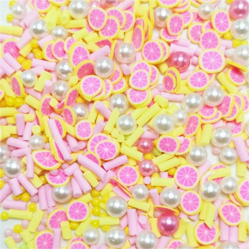 Ломтики фруктов смешанные цвета Рождественская глина слайм Boxi смешанная серия