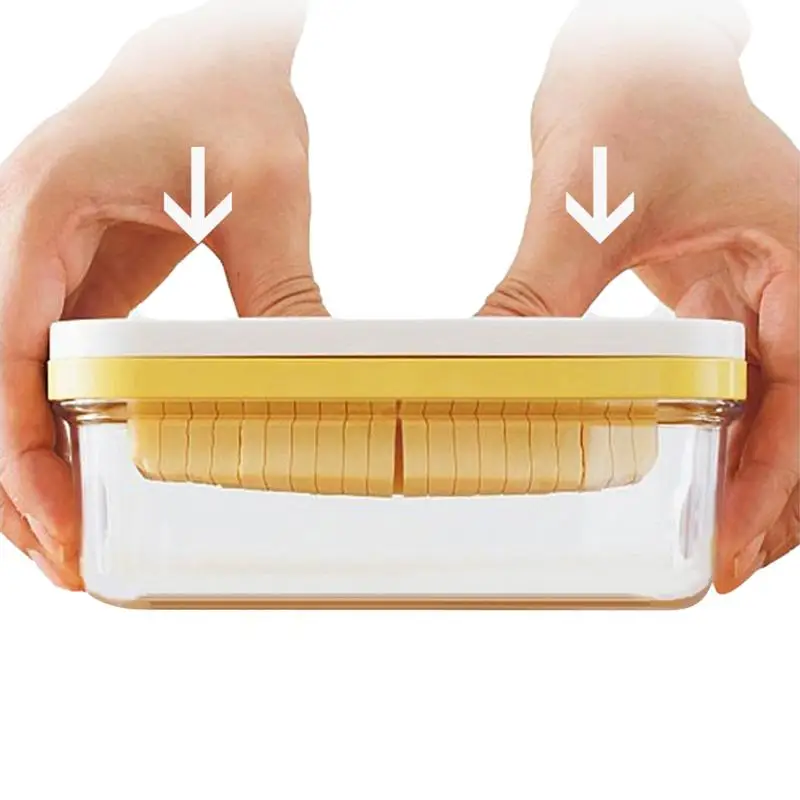 

Butter Case With Cutter Butter Dish With Lid Butter Box With Cutting Net Rectangular Kitchen Airtight Storage Crisper