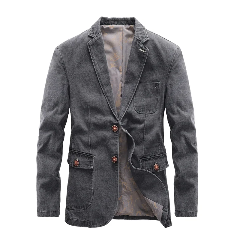 Men's Autumn Casual Denim Jackets Fashion Vintage Outwear Coats Male Windbreak Clothing