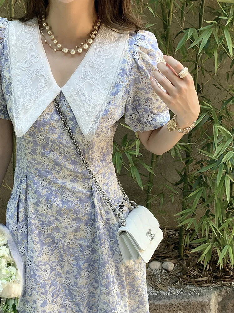 

Платье с запахом на талии во французском стиле