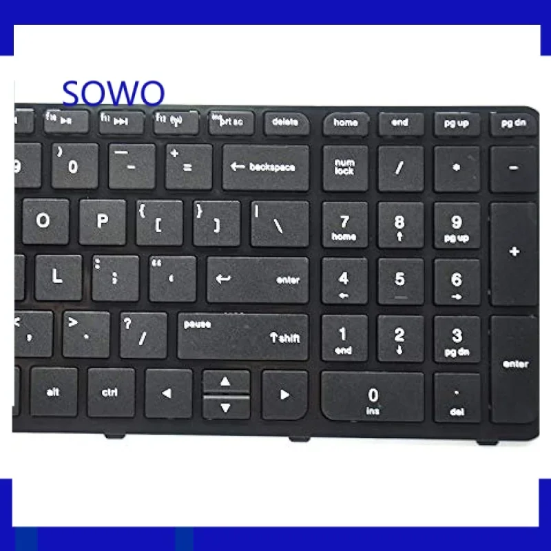Клавиатура с рамкой совместимая HP Pavilion 15E 15N 15T 15-N 15-E 15-E000 15-N000 15-N100 15T-E000 Series черная