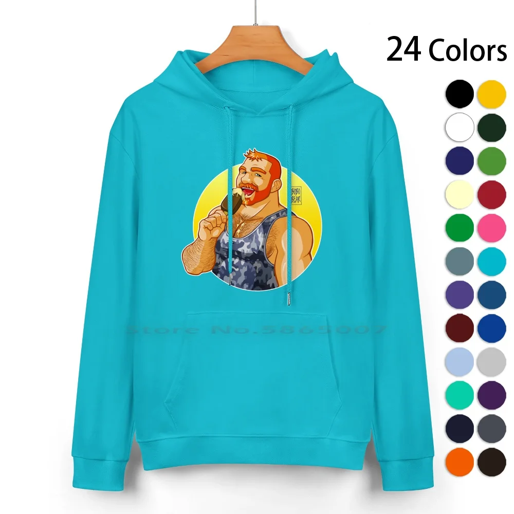 Мужская толстовка с капюшоном из чистого хлопка 24 цвета