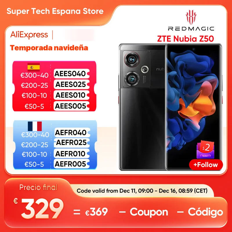 ZTE-teléfono inteligente Nubia Z50 5G, Snapdragon 8 Gen 2, pantalla curva flexible de 6,67 pulgadas, 144Hz, ocho núcleos, cámara Dual de 50MP, carga rápida de 80W