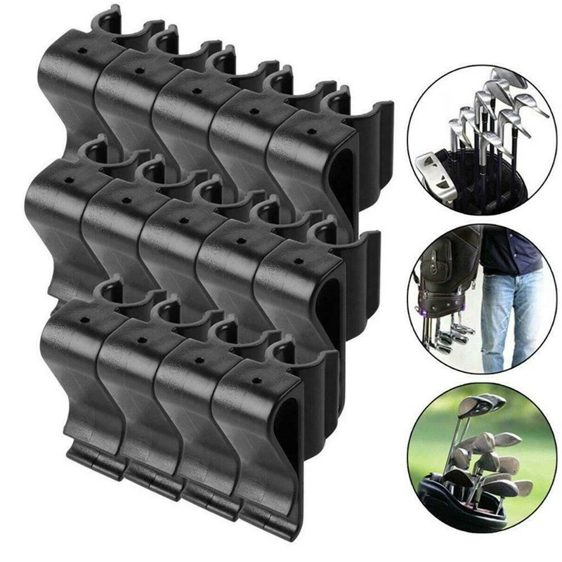 

14Pcs Golf Club Clip On Clamp Holder Stand Organizer Club Aid Tool Bag Clip for Golf Ball Mark Training Aids Golf Accessories