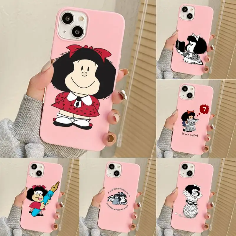 

Mafalda Phone Case For Iphone 7 8 Plus X Xr Xs 11 12 13 Se2020 Mini Mobile Iphones 14 Pro Max Case