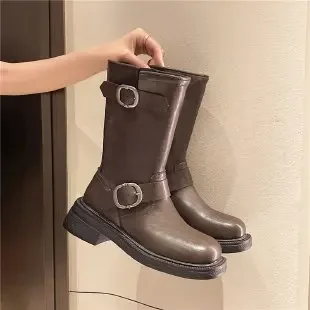 2024 новые модные рыцарские ботинки Новая Винтажная ветрозащитная западная модель