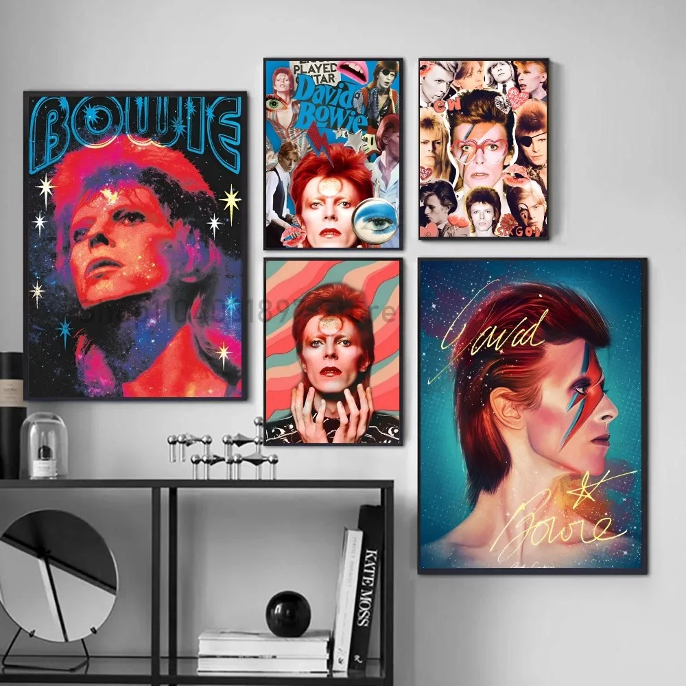 1 Шт. D-david B-bowie Британский Рок Плакат Наклейка Самоклеящаяся Художественная