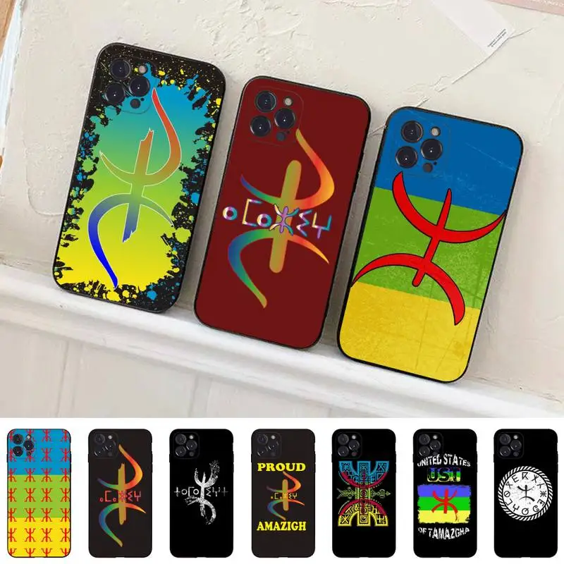 

Amazigh Berber Flag Phone Case For iPhone 13 Pro MAX 14 11 12 Mini X XS XR 6 7 8 Plus SE 2020 Soft TPU Cover