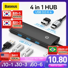 Baseus Lite Series 4-Port USB HUB Adapter USB Type C to USB 3.0 HUB Splitter Adapter for MacBook Pro iPad Pro Samsung USB Hub