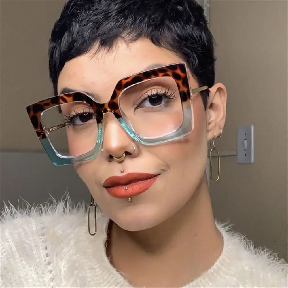 

New Fashion Female Spectacles Decoration Vintage Optical Anti-blue Glasses Square Eyeglasses Sunglasses Frames Eyewear