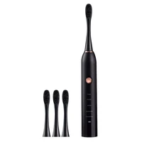 electric toothbrush rechargeable black white sonic teeth brush oral hygiene ipx7 waterproof with replacement brush head gift