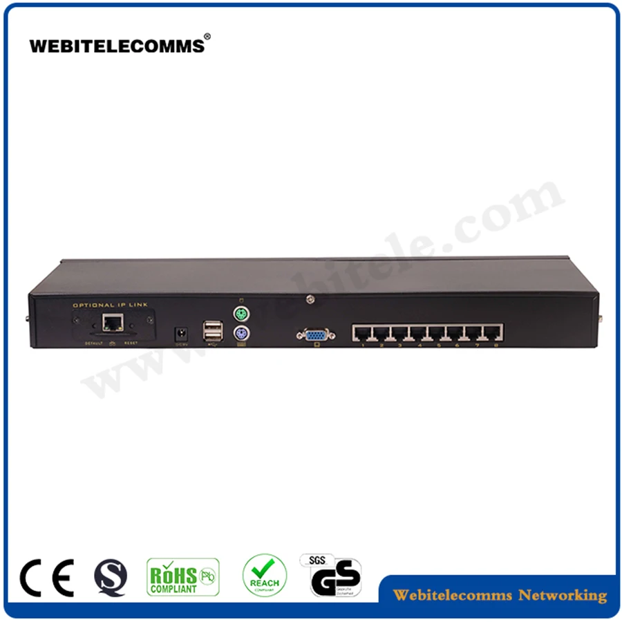

IP Remot 8 Ports Cat5 rack-mountable KVM switch
