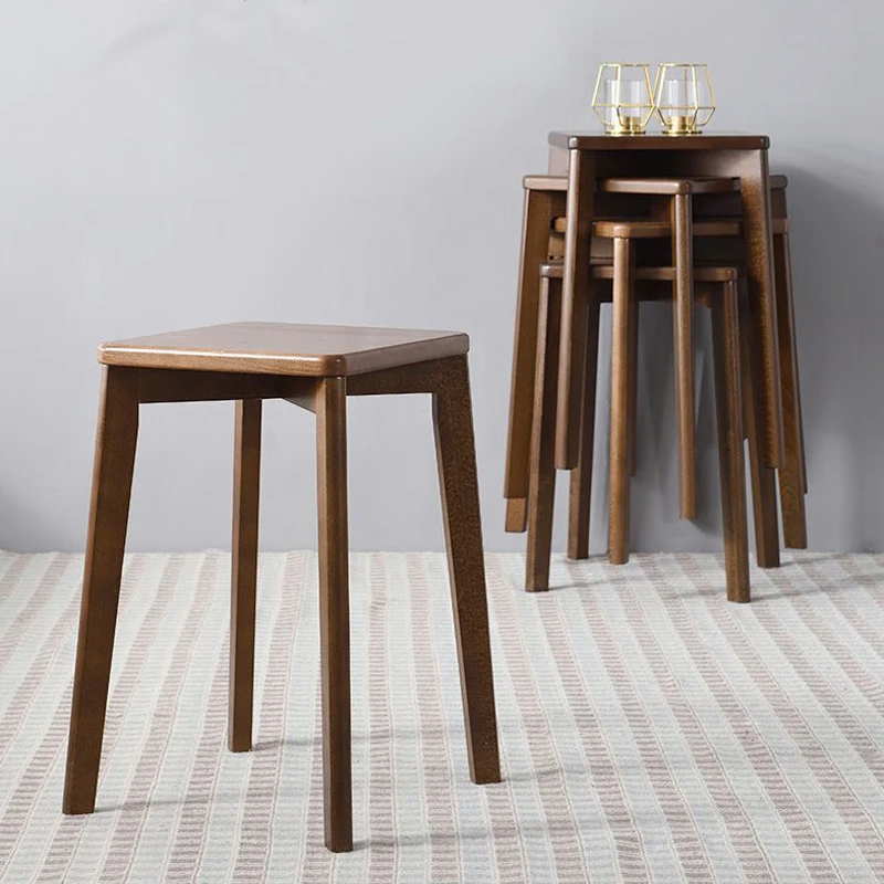 

Hallway Furniture For Home Solid Wood Stools Household Wooden Economic Modern Simple Adult Bench High Dining Room Table Stool