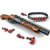 double barrel shotgun model gun moc toy building blocks brick 1006pcs children toys for boys gifts