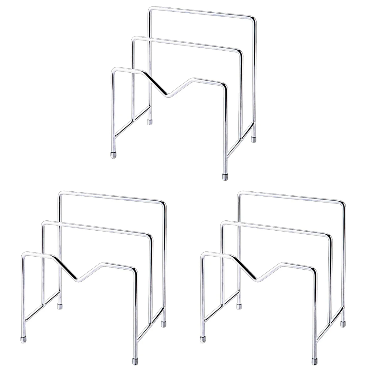 

3 Kitchen Storage Rack Stainless Steel Household Multi-function Pot Lid Chopping Board Holder