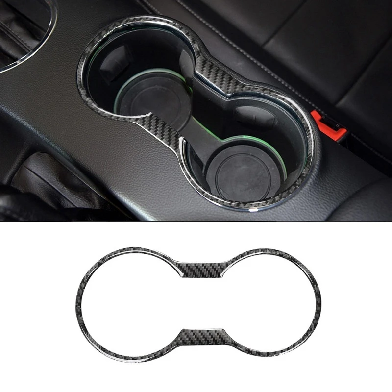Крышка подстаканника рамка отделка углеродное волокно для Ford Mustang 2015 2016 2017 2018 2019