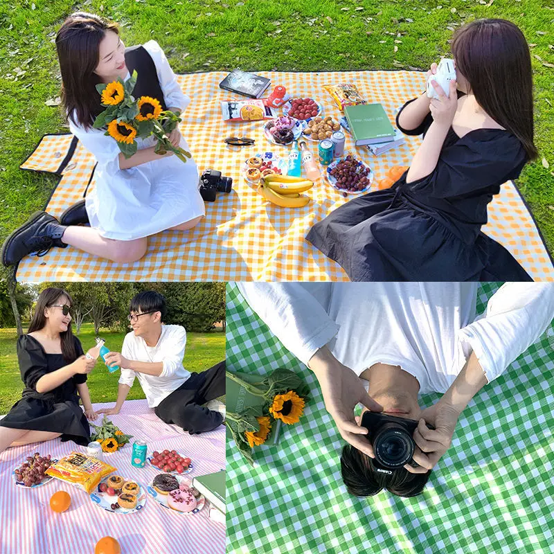 

Spring Outing Picnic Mat Thickened Outdoor Mat Picnic Camping Mat Leisure Lawn Picnic Cloth