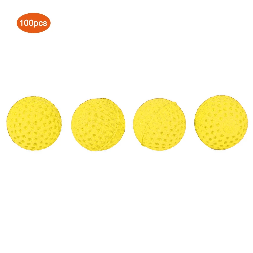 

100PCS/ Pack Universal EVA Soft Round Refilled Bullets Ball for Rival Toy Gun (Red)