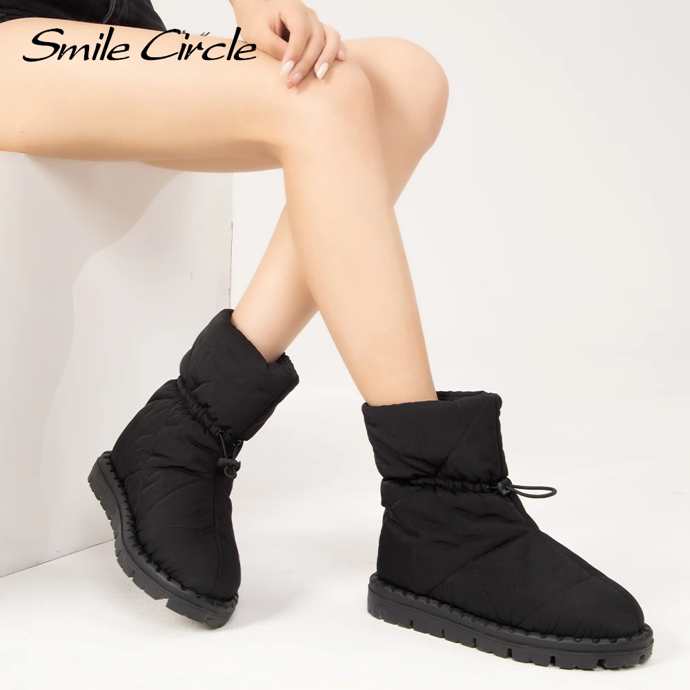 Женские зимние ботинки Smile Circle теплые лыжные ботильоны роскошная женская обувь с