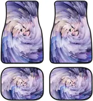 Car Floor Mat Universal Personalized Abstract Colorful Vortex Design Car Mats All Weather Waterproof Driver Heel Pad Fit for SUV