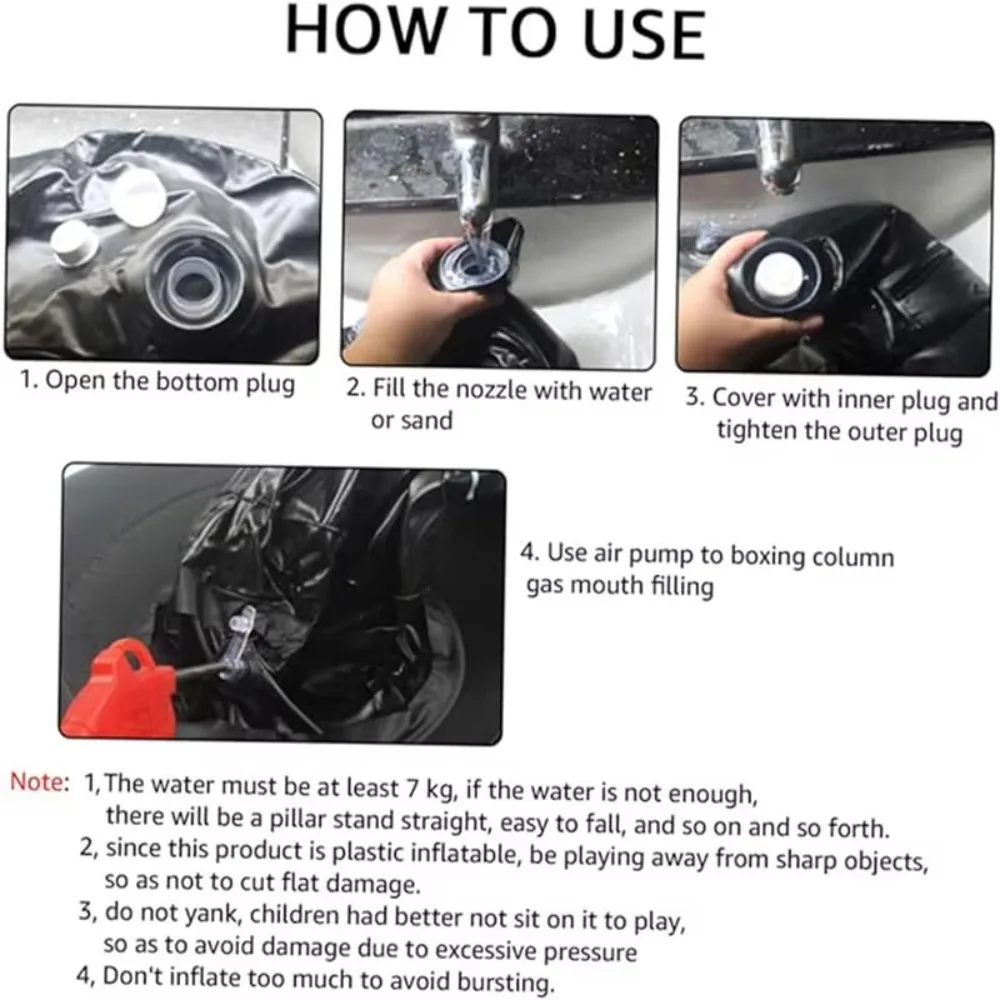 Надувной боксерский мешок для снятия стресса 160 см стоячий с песком герметичный