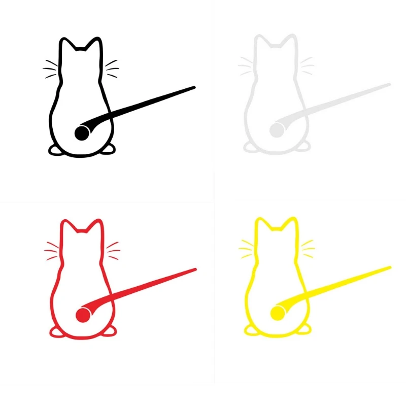 

Наклейка на заднее стекло для стеклоочистителя, наклейка с животными для кота, забавная 3d-наклейка для стеклоочистителя, виниловая Водонепроницаемая наклейка на бампер