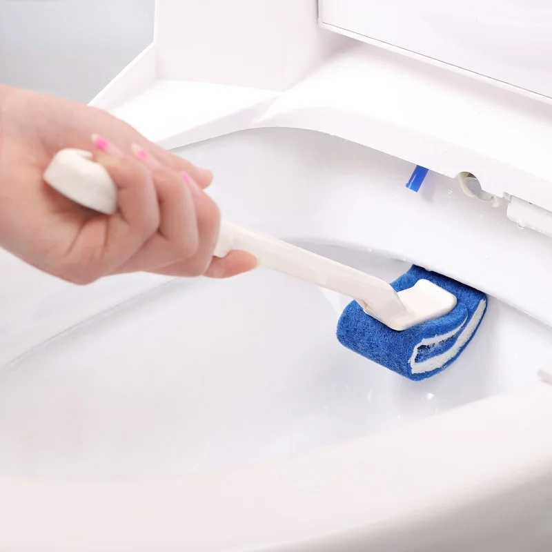 

4 Colors Plastic Long Handle sponge Toilet Brush Bathroom Toilet Scrub Cleaning Brush Lavatory Brush Household Cleaning Tools