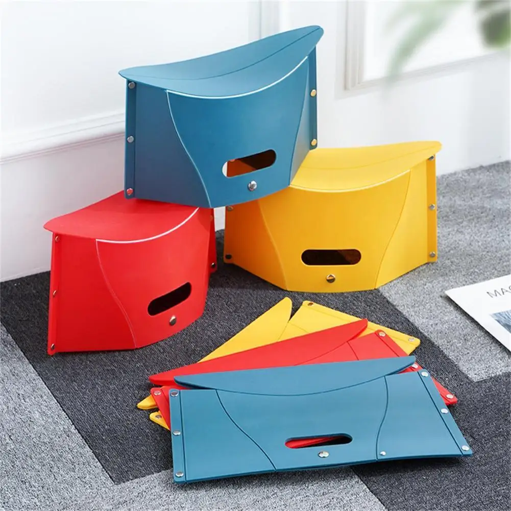 

Brief Space-saving Bright-colored Simple Design Collapsible Portable Stool for Camping Storage Stool Storage Stool Folding Chair