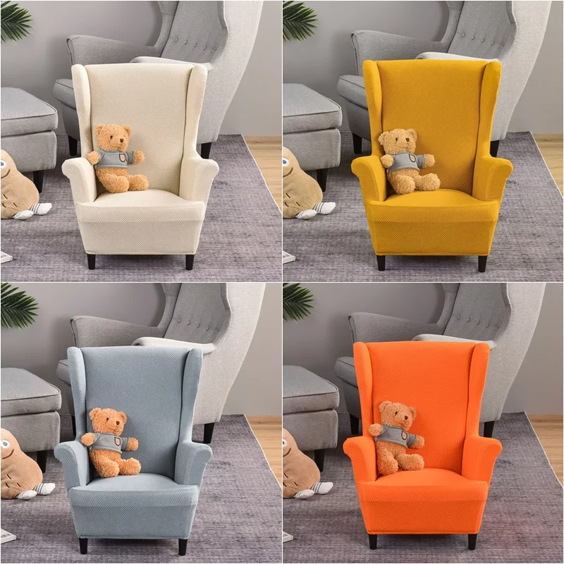 Cover Polar Fleece Children Wingback Armchair Covers Small Size Single Sofa Slipcovers Furniture Protector