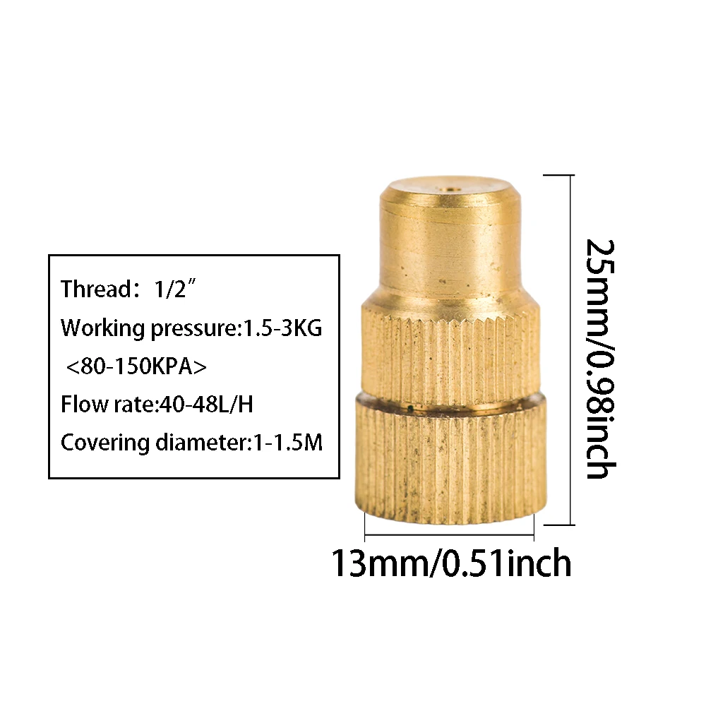 

Brass Mist Sprinkler Nozzle 1/4" 1/2"