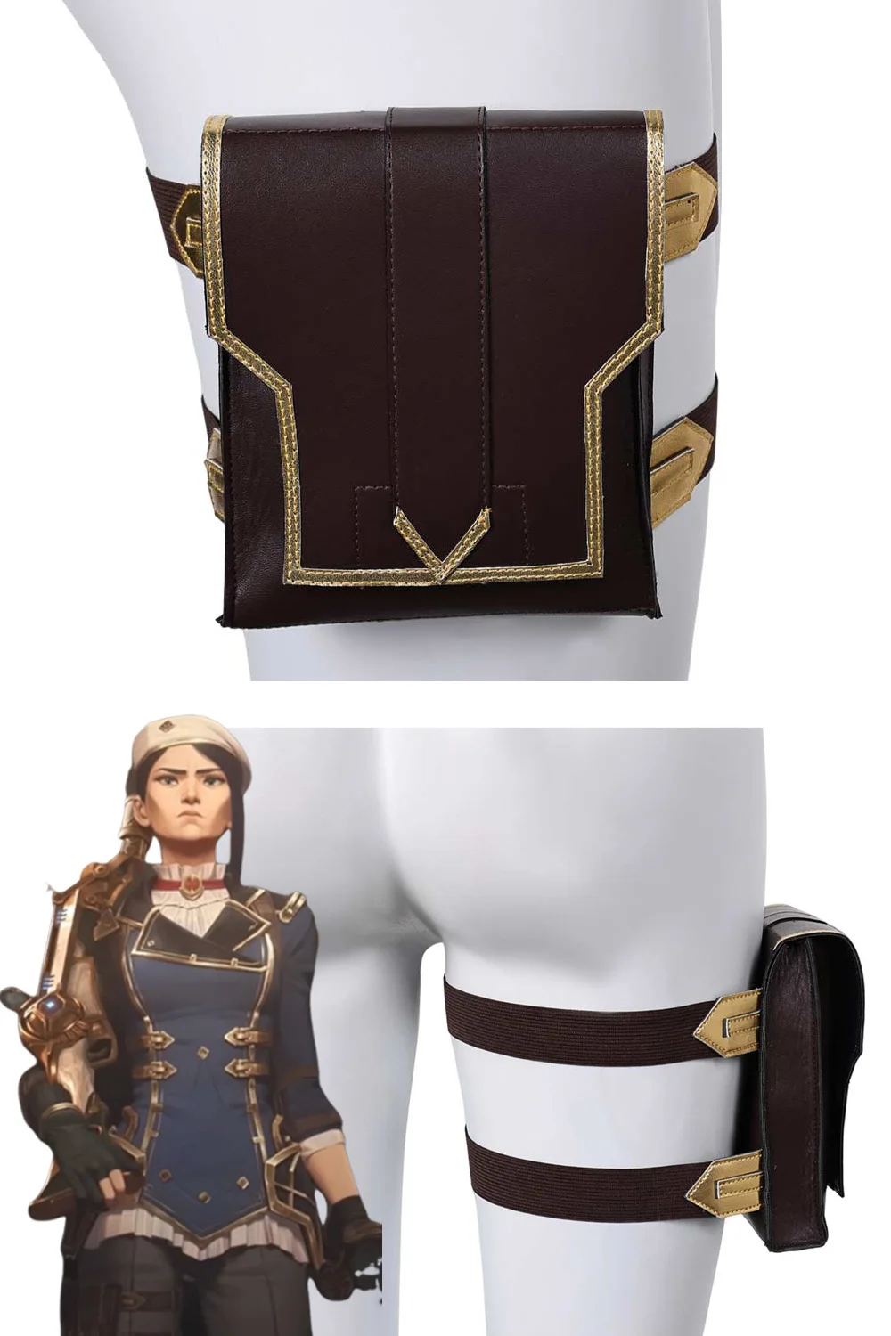 Игра LoL Arcane Caitlyn сумки для ног косплея из искусственной кожи на бедрах женщин