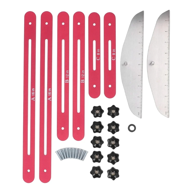 

Multifunction Stair Tread Template Tool Adjustable 8in to 16in Stair Tread Gauge R9UF