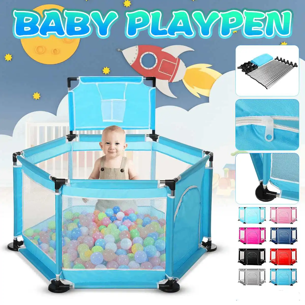 

Baby Playpen for Children Playpen Pool Balls Baby Playpen For 0-6 years Ball Pool for Baby Fence Kids Tent Baby Tent Ball Pool