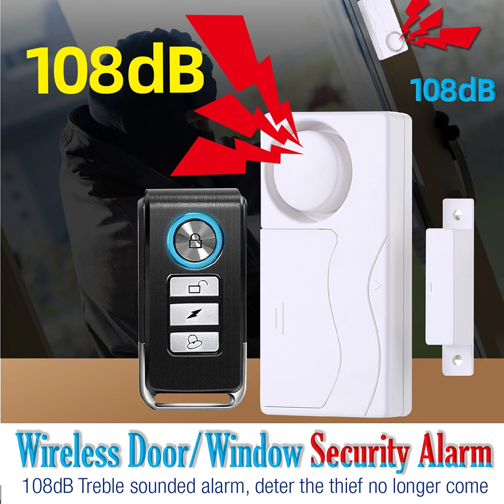 Porte fenêtre entrée sécurité ABS sans fil télécommande antivol alarme capteur magnétique système de capteur de porte Kit de Pro