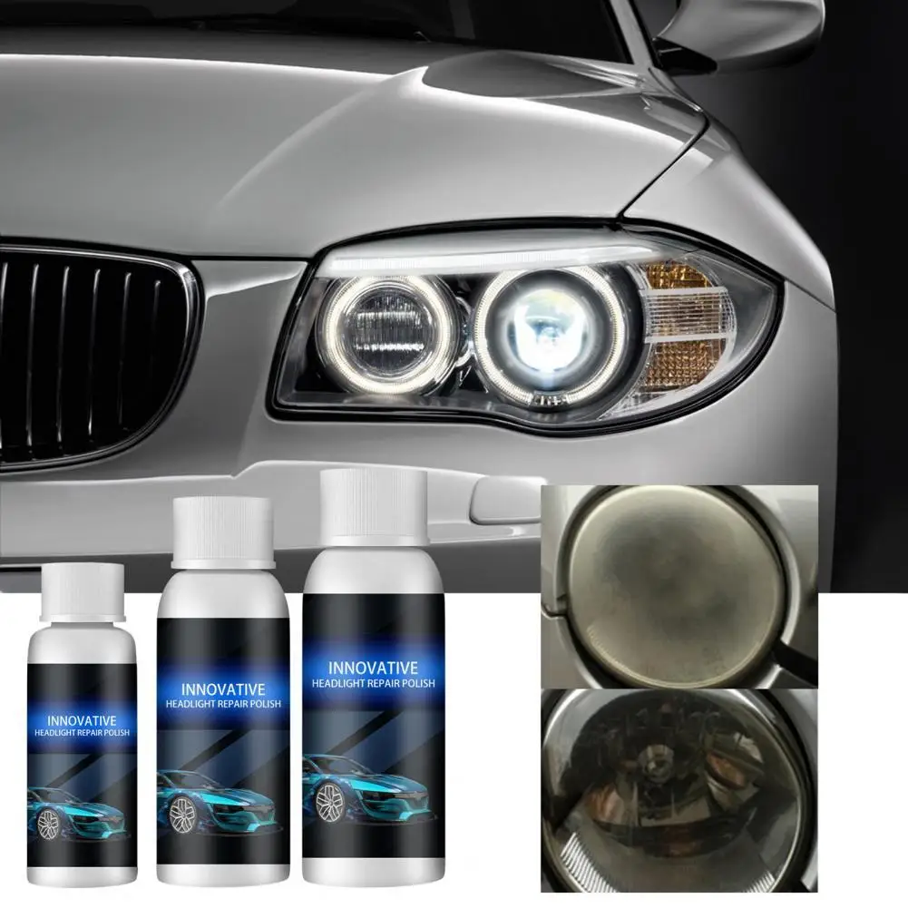 

20/30/50ml Restorative Liquid with Sponge Swirl Removing Portable Headlight Repair Polish Liquid for Truck