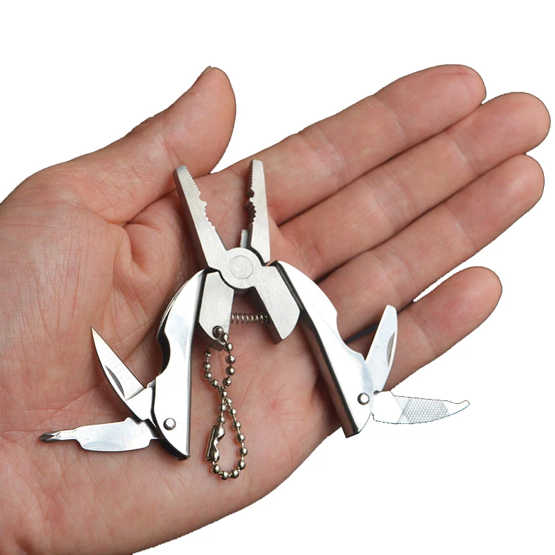 

Portable Multifunction Folding Plier Stainless Steel Foldaway Knife Keychain Screwdriver Camping Survival Outdoor Tools