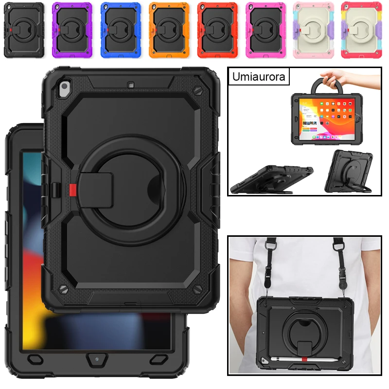 

Heavy Duty Rugged Tablet Case For IPad 7th 8th 9th 10.2 Mini 5 6 9.7 Air 2 3 4 10.9 Pro 11 12.9 2021 Kids Shockproof Cover Funda