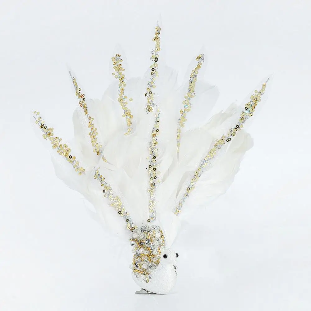 

Realistic Peacock Ornament for Holiday Season Realistic 3d Feather Peacock Christmas Tree Pendant Texture Simulation for Peacock