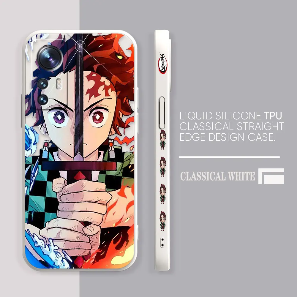 Phone Case For Xiaomi 13 12 12T 12S 11 11T 10 10S 9 Pro Ultra Lite Case Cover Funda Cqoue Shell Capa Anime Demon Slayer Tanjiro