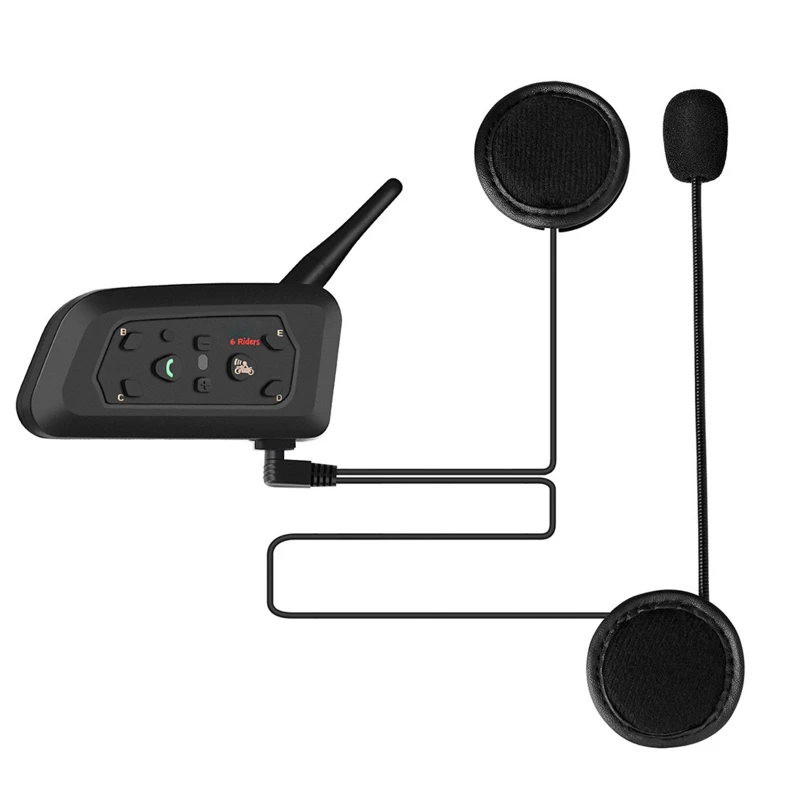 

Bluetooth-compatible Intercom Motorcycle Helmet Headsets Interphone for Rider