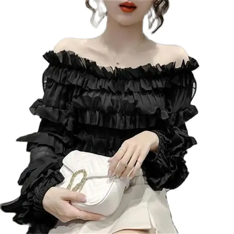 Женский шифоновый кардиган с открытыми плечами привлекательный Универсальный