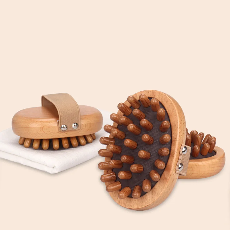 

1PC Wooden Cellulitemassaging Meridian Brush Portable Tool Handheld Roller Tools Acupoint Airbag Wood Mushroom Comb Body Relieve