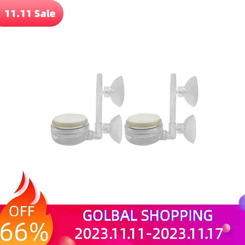 

2pcs Tiny Bubbles Reliable With Control Valve Air Diffuser Plastic Oxygen Aerator Aquarium Hydroponic Suction Cup Low Pressure