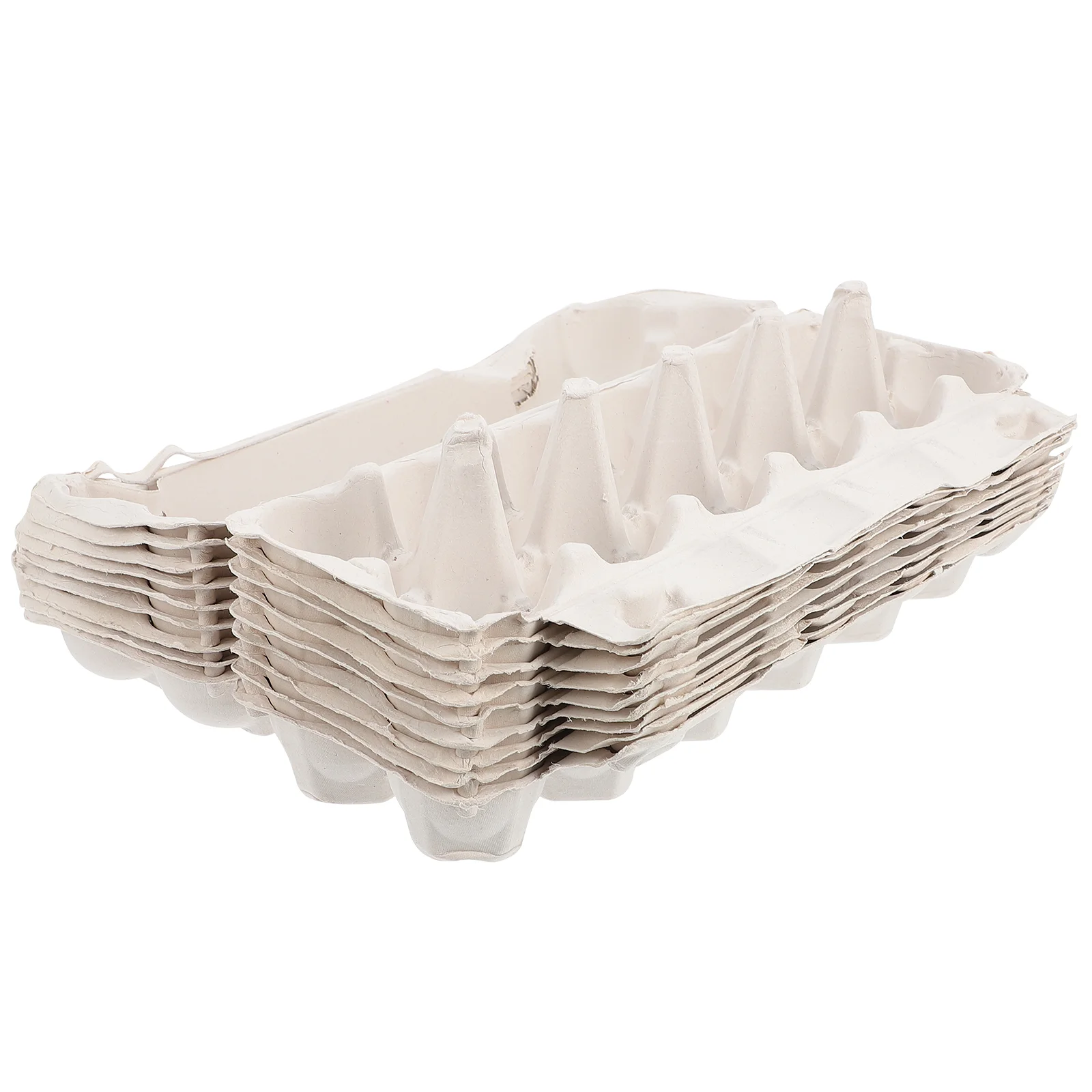 

10 Pcs Pulp Egg Tray Household Racks Organizers Plastic Pallets Storage Cartons Containers Fridge