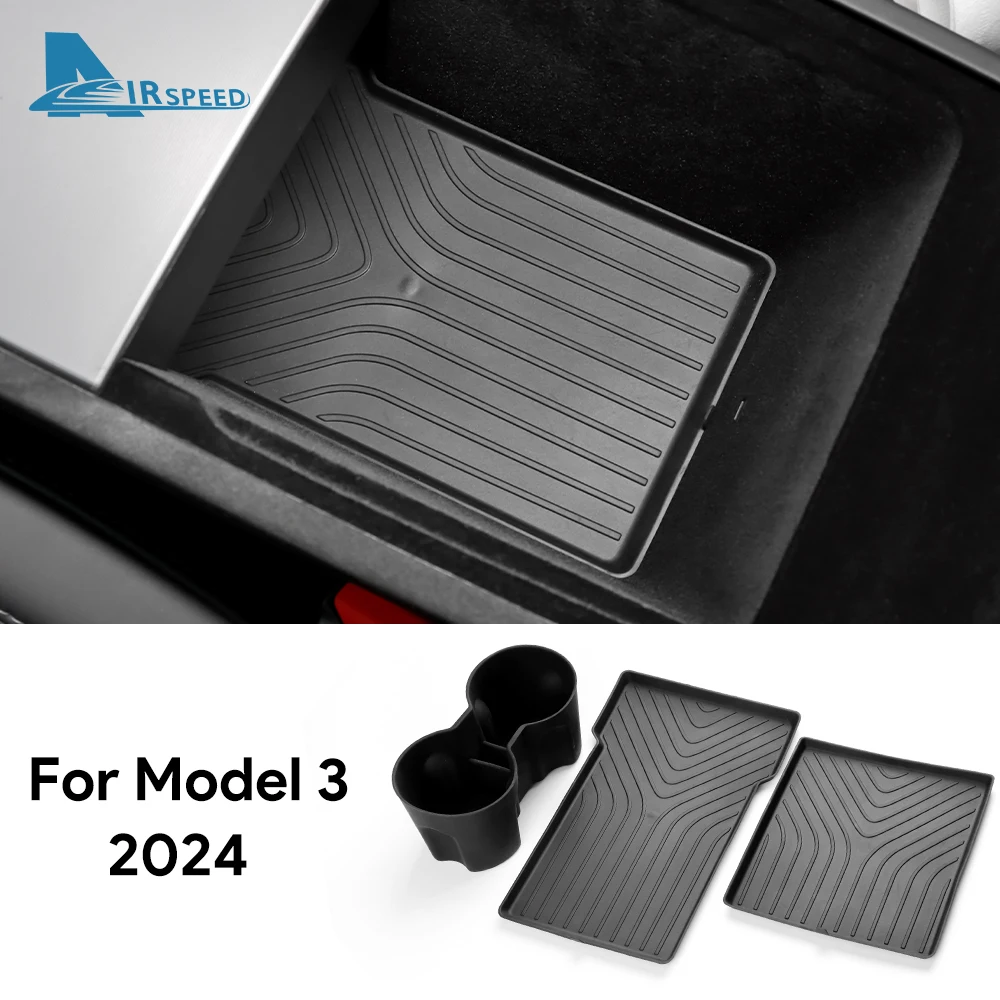 TPE автомобильный коврик для подлокотника центральной консоли держатель стакана