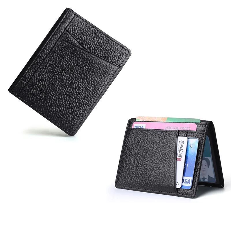 Brief Leather Card ID Holder Package Driver's License Bank Credit Business Private ID Card Holder Case Set Clip Bag Cover
