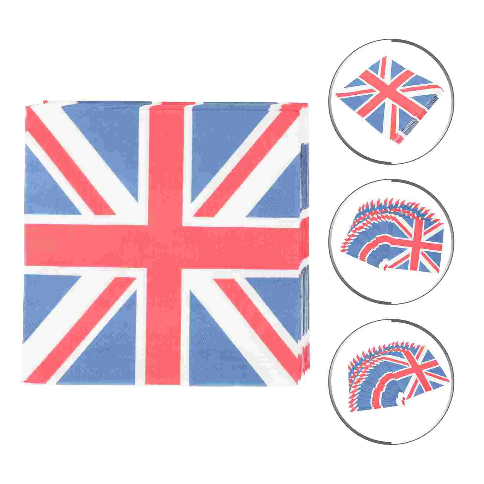 

3 Bags Decorative Tissue Paper Supple Festival Napkin British Flag Napkin Union Jack Design Napkin for Festival Party Home Decor