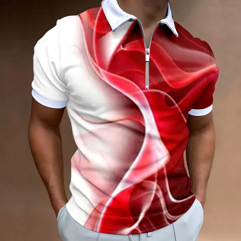 

3D Printed Men's Polo T Shirt Short Sleeve Casual Lapel Social Shirts 2023 Summer Fashion Man Clothing Dry Fit Tops Streetwear